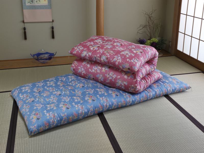 ピンク色 花の木模様 敷き掛け布団/和布団 ピンク色 花の木模様 敷き掛け布団/和布団 オンライン 通販