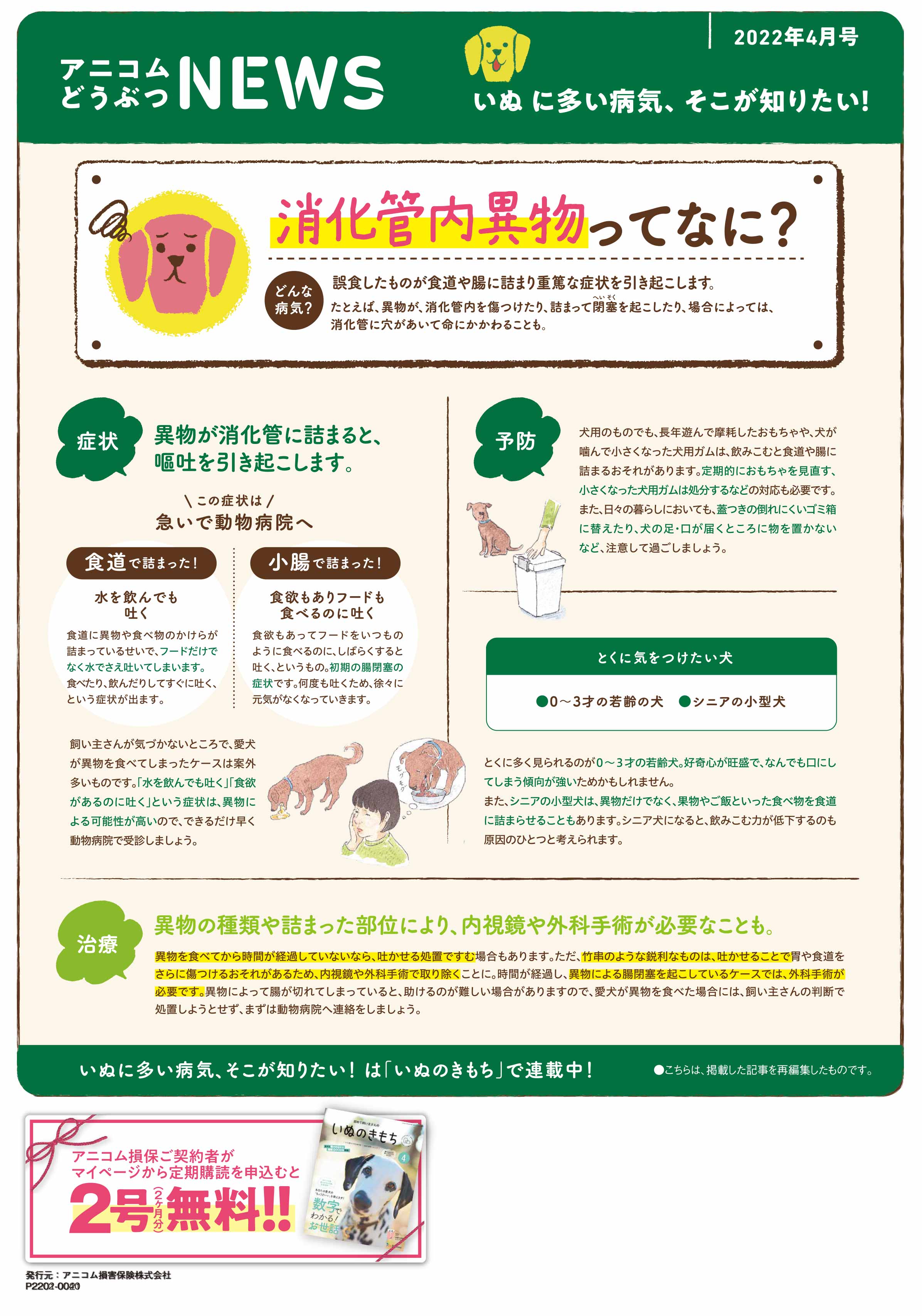 【いぬに多い病気】消化管内異物