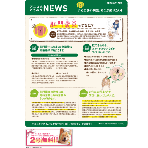 【いぬに多い病気】肛門嚢炎